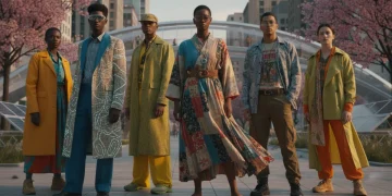 Spring 2026 US fashion trends, diverse models in sustainable and tech-infused outfits