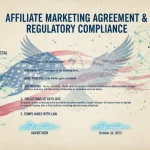 Legal document with digital overlay for affiliate compliance