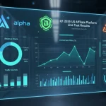 Live Test Results: 3 New US Affiliate Platforms Q1 2026 Performance Digital dashboard showing affiliate platform performance metrics for Q1 2026