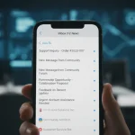 Smartphone screen showing unread emails, representing affiliate support interactions.