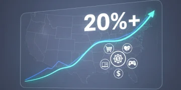Graph illustrating high conversion rates in US affiliate marketing.