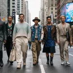 Diverse American men displaying evolving fashion and lifestyle trends by 2026