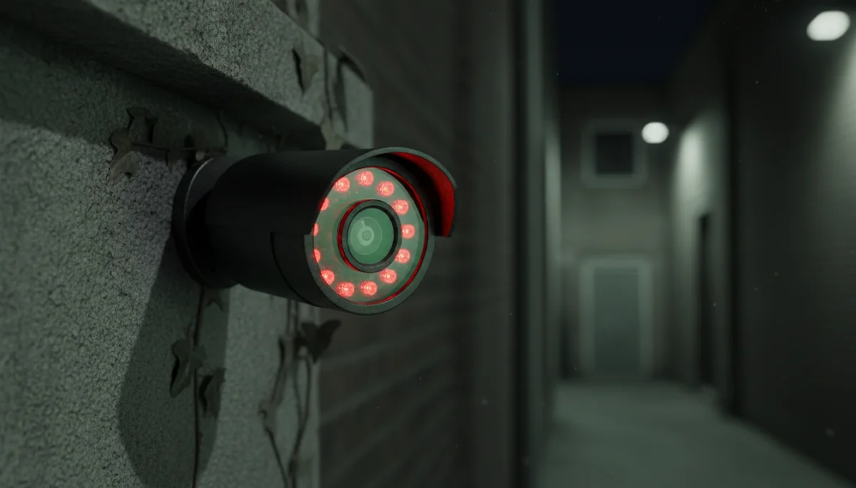 Security camera with advanced night vision capabilities