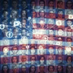 Social Media's Impact on American Identity: 2026 Reflections Digital mosaic of diverse American faces connected by social media icons, symbolizing identity in 2026.