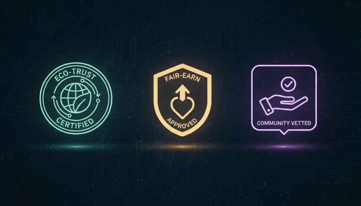 Three approved ethical affiliate program badges.